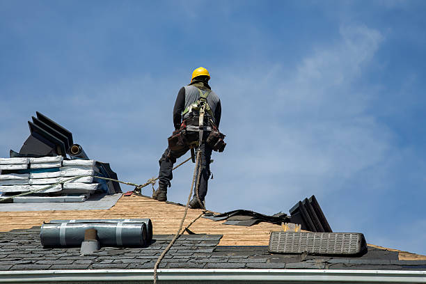 Professional Flat Roof Repair technician working in Chico, TX